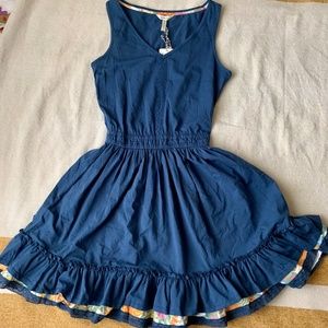 Elegant Blue Sleeveless Dress